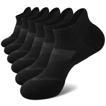 COOPLUS Womens Ankle Socks Performance Cushion Socks Breathable Low Cut Socks 6 Pairs