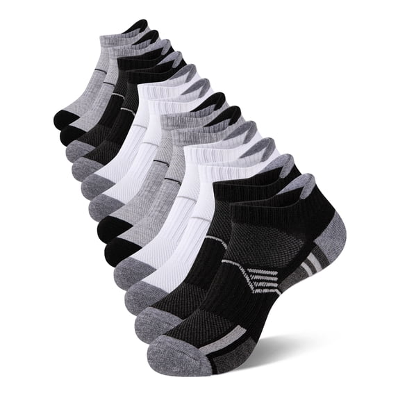 COOPLUS Womens Ankle Socks Performance Low Cut Athletic Socks 6 Pairs