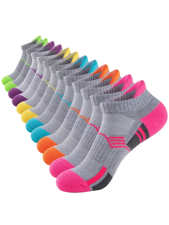 Womens Ankle Socks Performance Low Cut Athletic Socks 6 Pairs