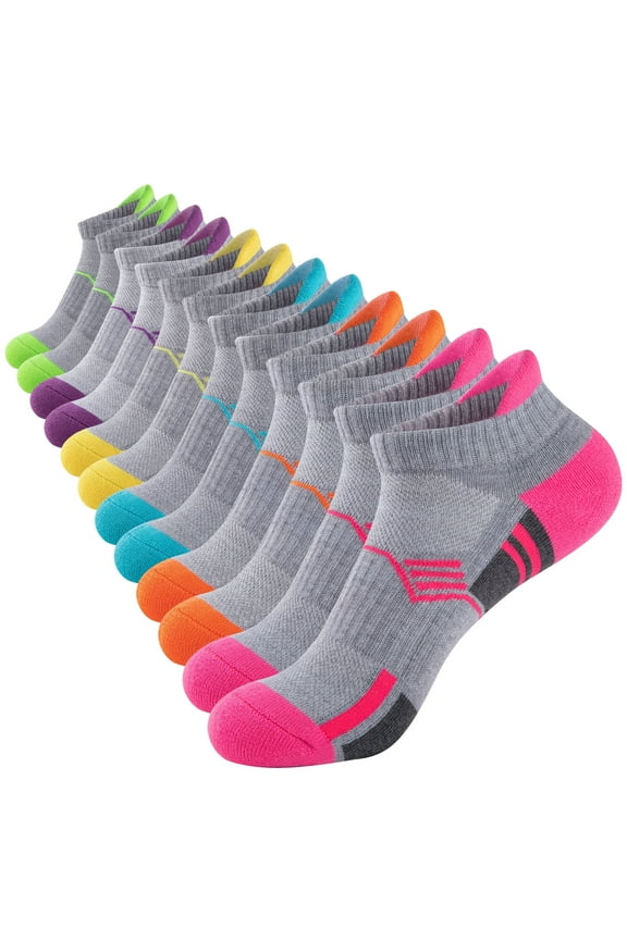 Womens Ankle Socks Performance Low Cut Athletic Socks 6 Pairs