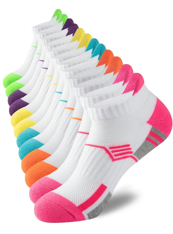 Womens Ankle Socks Performance Low Cut Athletic Socks 6 Pairs