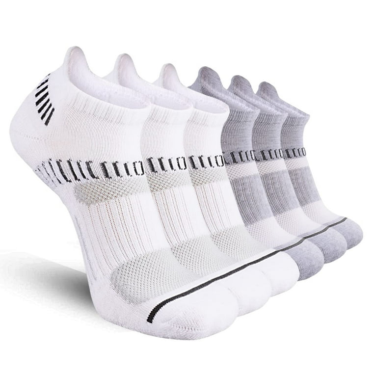 COOPLUS Womens Athletic Ankle Socks Women Cushioned Low Cut Breathable  Socks 6 Pairs
