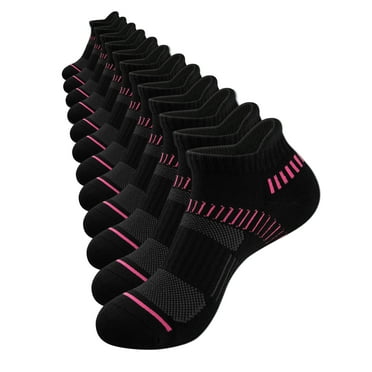 COOPLUS Womens Athletic Ankle Socks Women Cushioned Low Cut Breathable Socks 6 Pairs
