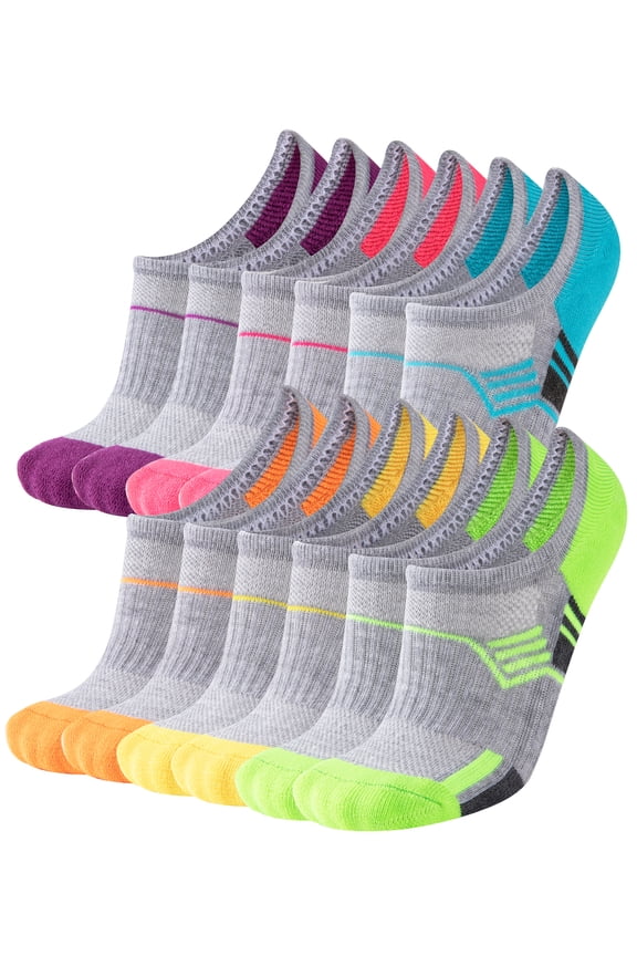 Womens No Show Socks Low Cut Non Slip Athletic Invisible for Sneakers Running Ankle Socks for Women 6 Pairs