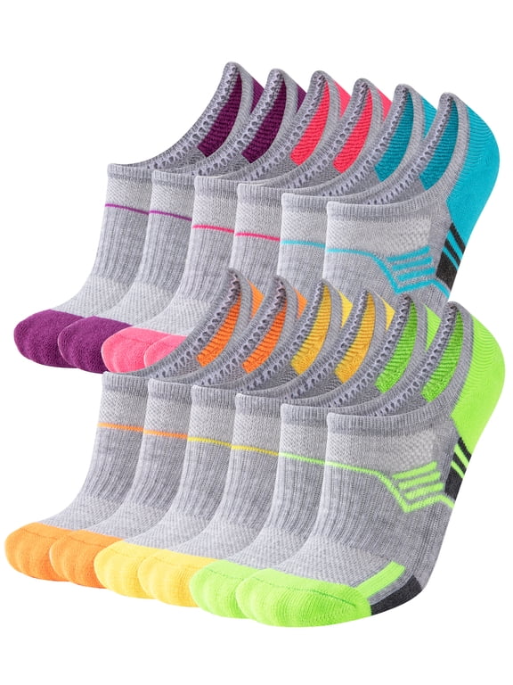 Womens No Show Socks Low Cut Non Slip Athletic Invisible for Sneakers Running Ankle Socks for Women 6 Pairs