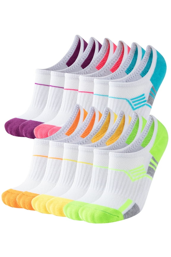 Womens No Show Socks Low Cut Non Slip Athletic Invisible for Sneakers Running Ankle Socks for Women 6 Pairs