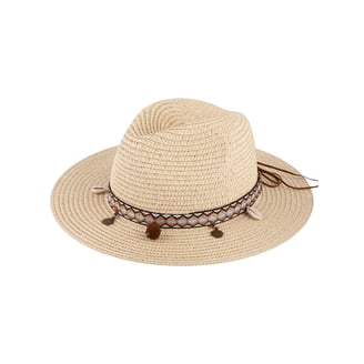 Brown Raffia Woven Straw Sun Foldable Hat with Bowknot And Pearl Accents Anna-Kaci Women main image 3