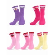 COOPLUS Womens Crew Socks 5-Pack, Novelty Love Socks Cute Heart Print Gifts for Mothers Day Gifts
