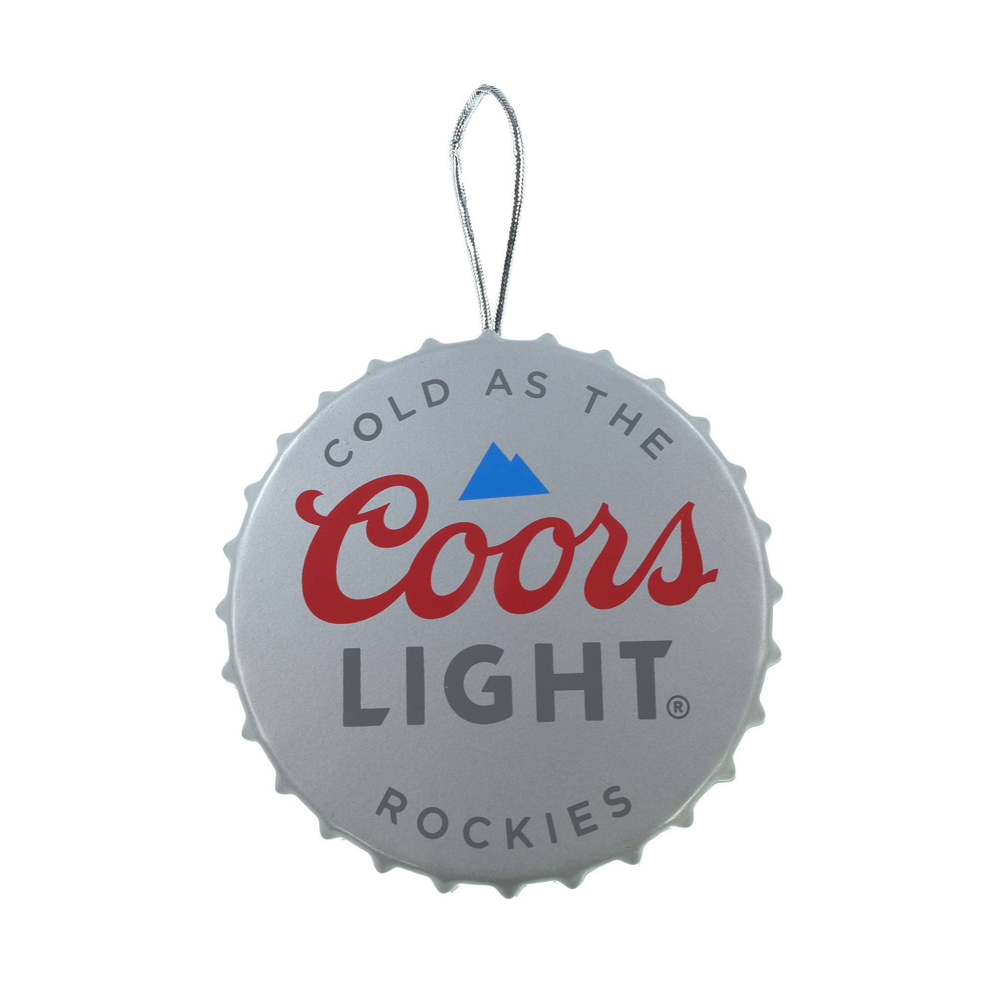 Coors Light Bottle Cap Metal Christmas Tree Ornament - 1 Count