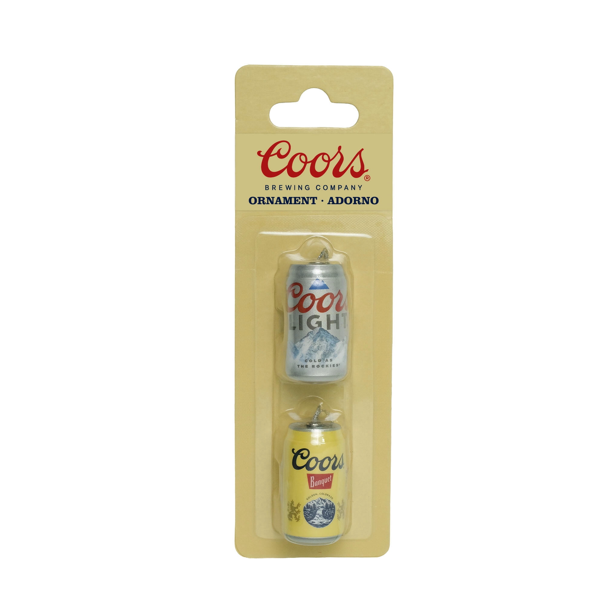 Coors Light & Coors Banquet Mini Can Ornament 2‑Pack