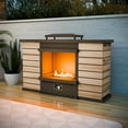 thumbnail image 1 of COOS BAY 50000BTU Rectangular Steel Fireplace for Outdoor Patio, Smokeless Propane Gas Fire Pit with PVC Cover& Ceramic logs, 1 of 10