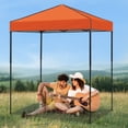 thumbnail image 1 of COOS BAY 6x4 Instant Pop-up Canopy Tent, Lightweight Compact Portable Canopy, Easy Setup Shelter Sun Shade with Carry Bag, Orange, 1 of 8