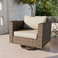 thumbnail image 1 of COOS BAY Lanai Chic Patio Rocking Swivel Cushioned Chair with Widened Rattan Weaving, 1 of 10
