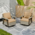 thumbnail image 1 of COOS BAY Rustic Hideaway 2 PCS Outdoor Swivel Rocker, Patio Wicker Rocking Chair for Patio, Outdoor Balcony, Beige/Tan, 1 of 10