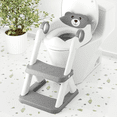 thumbnail image 1 of COOSEYA Foldable Potty Training Toilet for Toddlers with 2 Step Ladder Ages 12+ Months（Gray）, 1 of 11