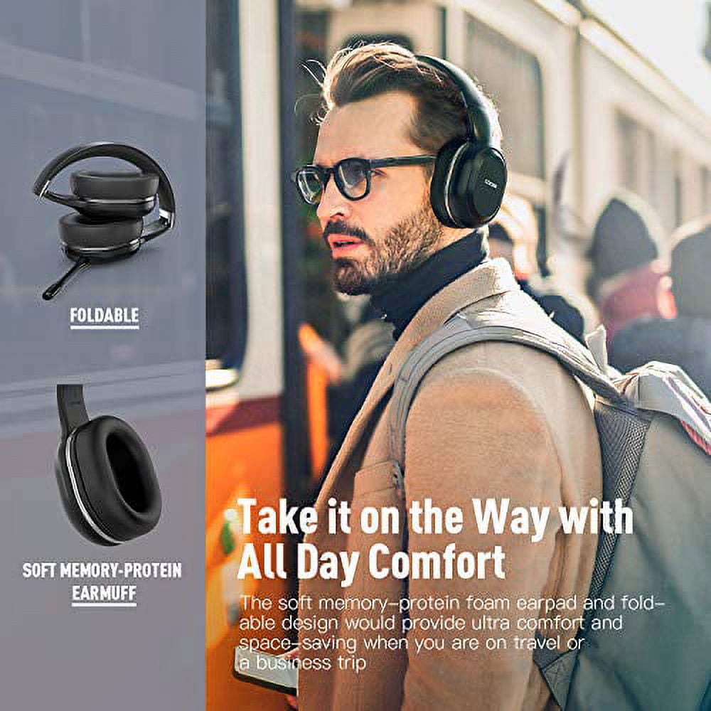 Casque sans fil COOSII avec microphone, 40H de lecture Bluetooth