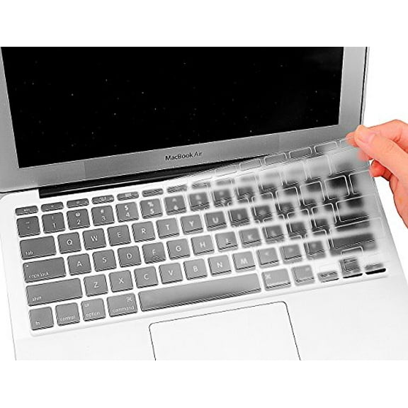 COOSKIN Transparent Keyboard Cover Protector Skin for MacBook Air 11.6 - inch A1370,A1465, Ultra Thin Protect Keyboard Away from Dust Coffee