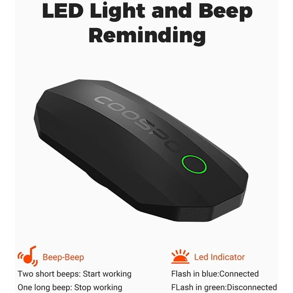 COOSPO Bluetooth Heart Rate Monitor Chest Strap H808S, ANT+ BLE  Monitor Chest, HRM IP67 Waterproof, 300H Battery Life