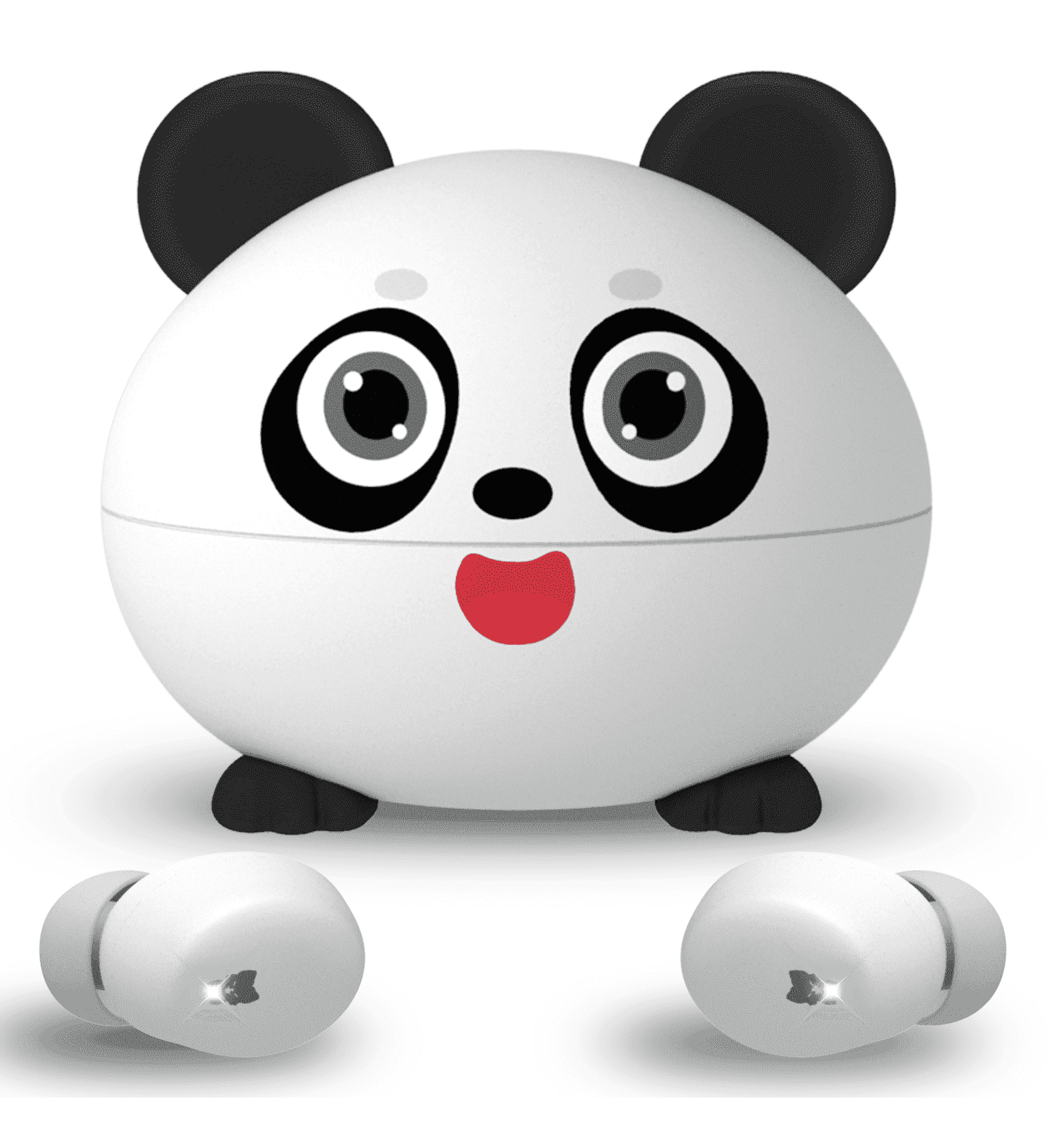 Wireless Earbuds for Kids, Built with Mic, 85dB Safe Volume, Light Weight, Bluetooth 5.3, IPX6 Waterproof, Passive Noise Cancelling, Girls Boys Teen Earbuds for School Travel, Panda