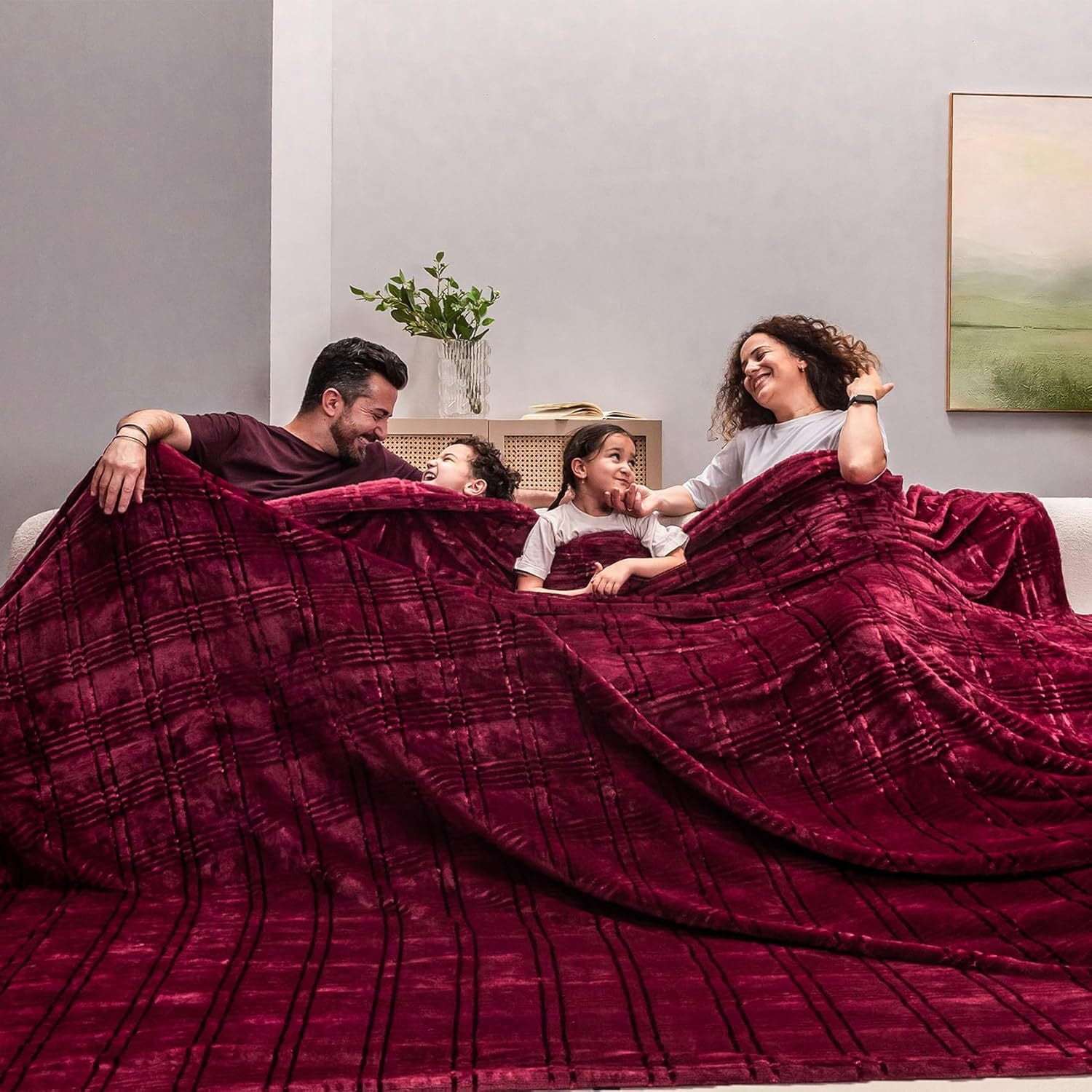 COOVA Übergroße Fleecedecke für King-Size-Bett, 304,8 x 350,5 cm, weich