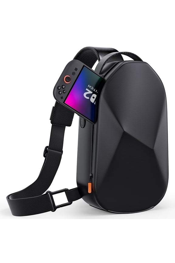 Sling Bag for Nintendo Switch 2, Switch OLED, Steam Deck, Large Capacity Travel Case with EVA Hard Shell