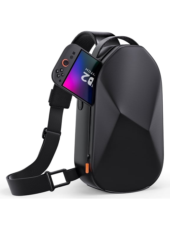 Sling Bag for Nintendo Switch 2, Switch OLED, Steam Deck, Large Capacity Travel Case with EVA Hard Shell