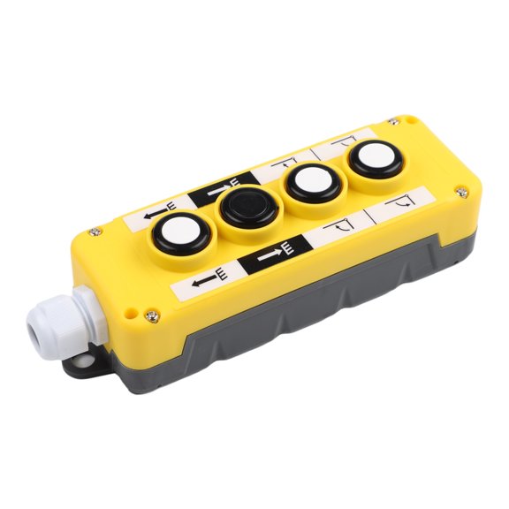 COP Series Crane Control Switch, 2A/5A 250V-500V Hanging Pushbutton Station, Flame-Retardant Rainproof Hoist Controller for Lifting Cranes in High-Rise Buildings and Warehouses(COP-4B)
