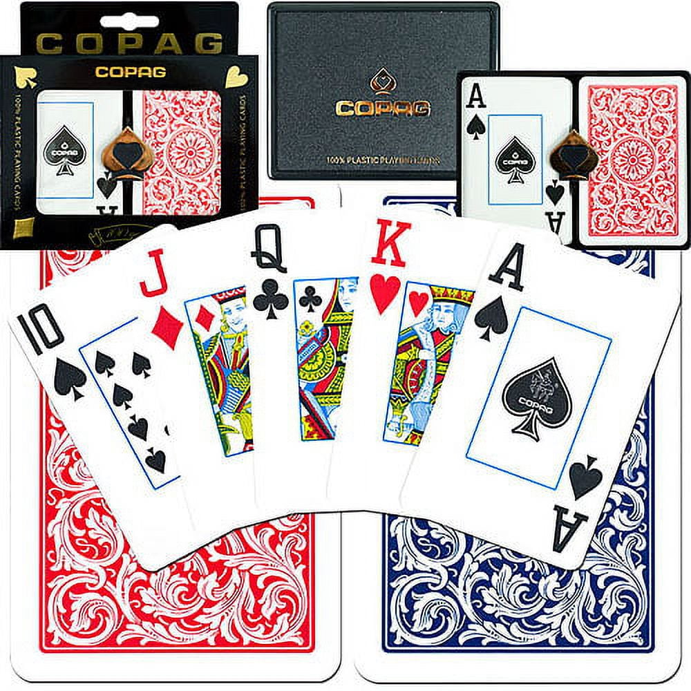 COPAG Bridge Size Plastic Playing Cards and Dealer Kit