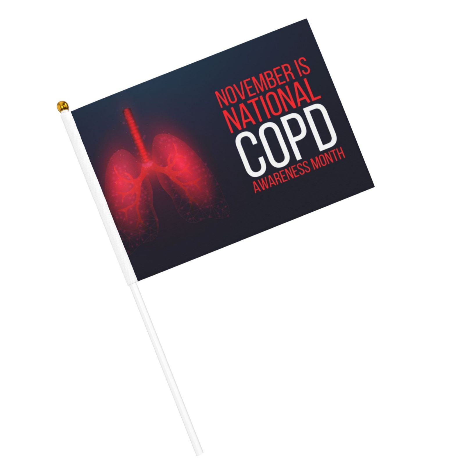 COPD Awareness Month Mini Hand Held Flags Small Flag Banner Party Decoration For Parades Ten