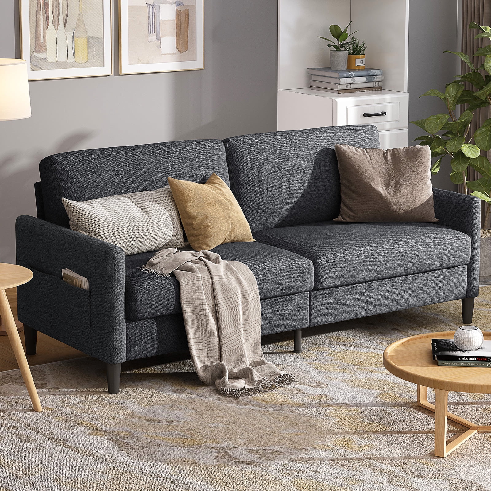 36 Inch Loveseat Sofa Accent 2 Seat Sofa Chair with Tufted