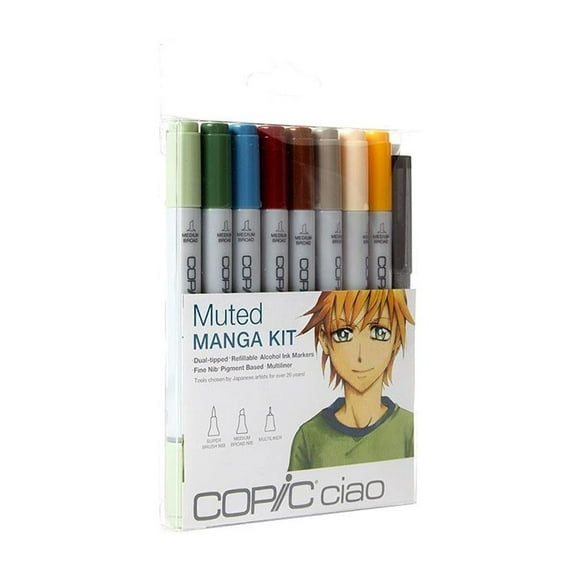 COPIC Ciao Marker 8pc Manga Muted