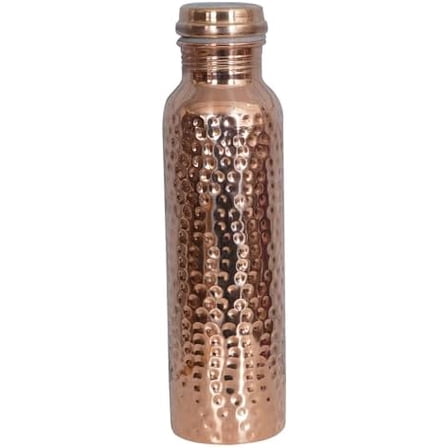COPPER BOTTLE Pure Copper Water Bottle 34 Oz Copper Water Bottle - Leak Proof (34 Oz) (Hammered)