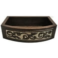 thumbnail image 1 of COPPER FARMHOUSE ROUND APRON KITCHEN SINK SILVER DESIGN 36X22X9 G16 MATTE, 1 of 1