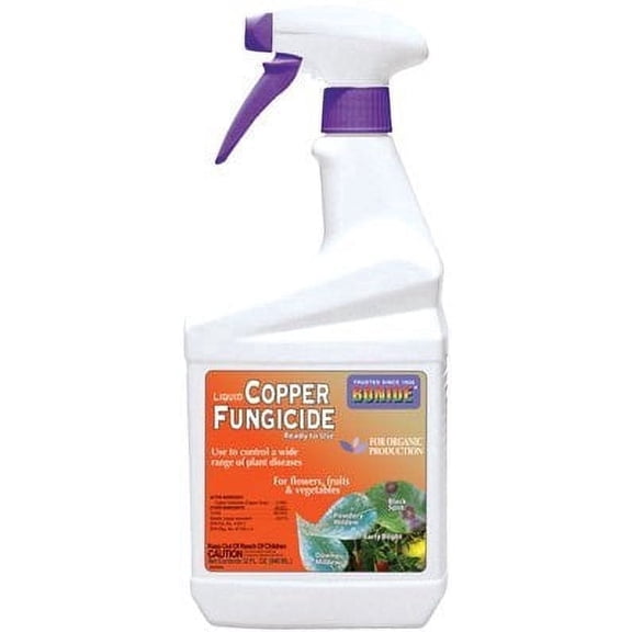 Bonide Copper Fungicide RTU - Liquid Insecticide - 1 Quart Bottle  Residential Use, Standard Application