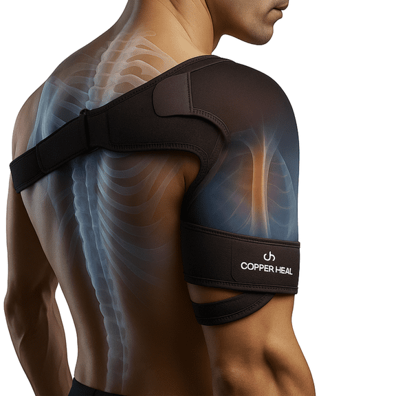 COPPER HEAL Magnetic Knee Brace Compression Support with Stabilizers for Knee Stability and Daily Use