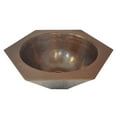 thumbnail image 1 of COPPER HEXAGONAL VESSEL SINK DOUBLE WALL 17.5X17.5X7.5 G18 DARK LIGHT, 1 of 1