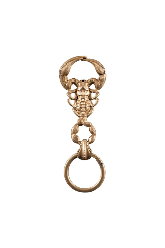 Brass Scorpion Keychain Animal-Shaped Snap Hook Keychain, Handcrafted Protective Symbol Accessory