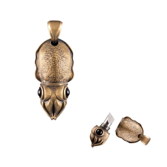 COPPERTIST.WU Cuttlefish Box Opener Pendant Keychain & Necklace