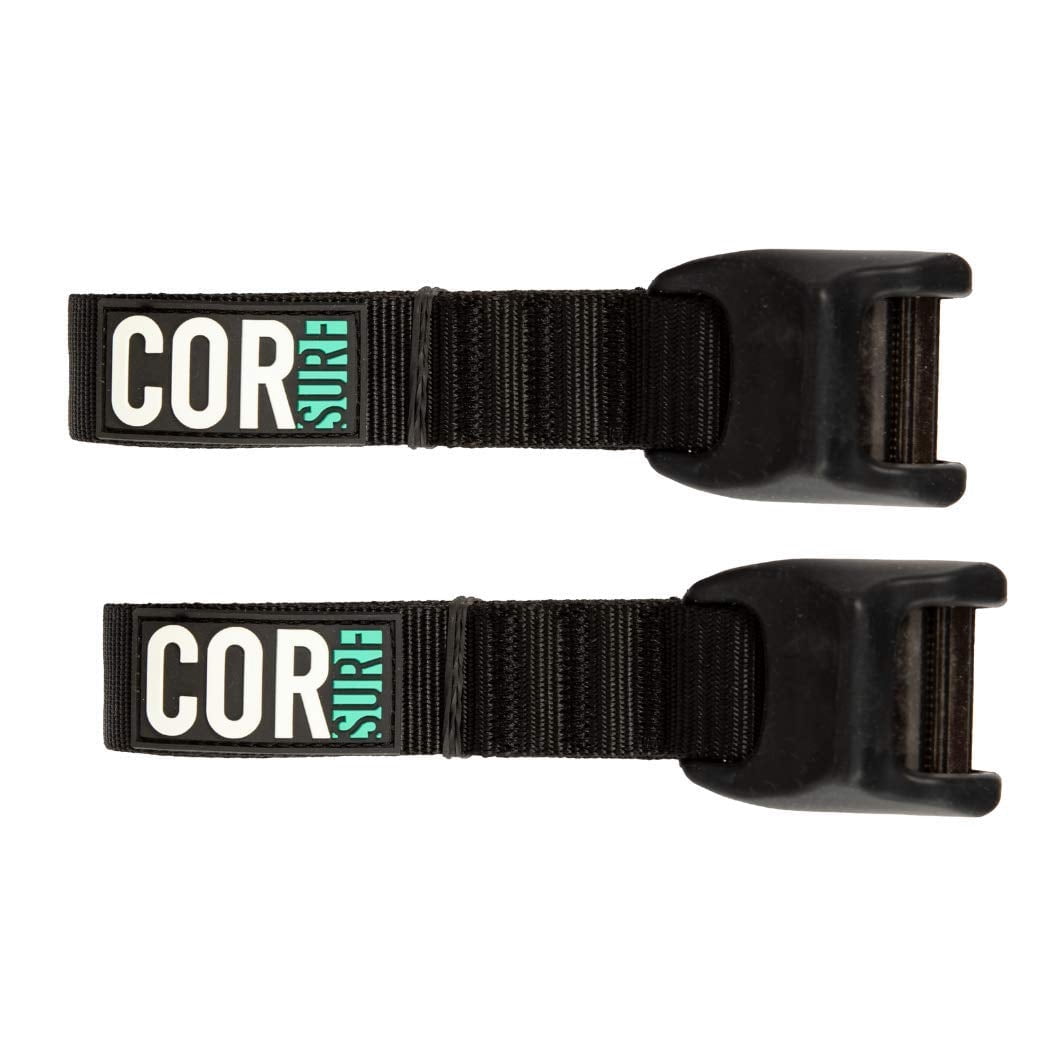COR Surf Premium 'No Scratch' Silicon Tie Down Straps for Surfboards, Paddle Boards, Kayaks and Canoes (10 Feet)…