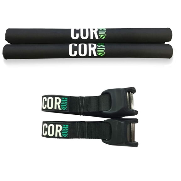 COR Surf Tie Down Straps Silicon No-Scratch - Surfboard Kayak and Canoes SUP Surf Roof Rack (28")