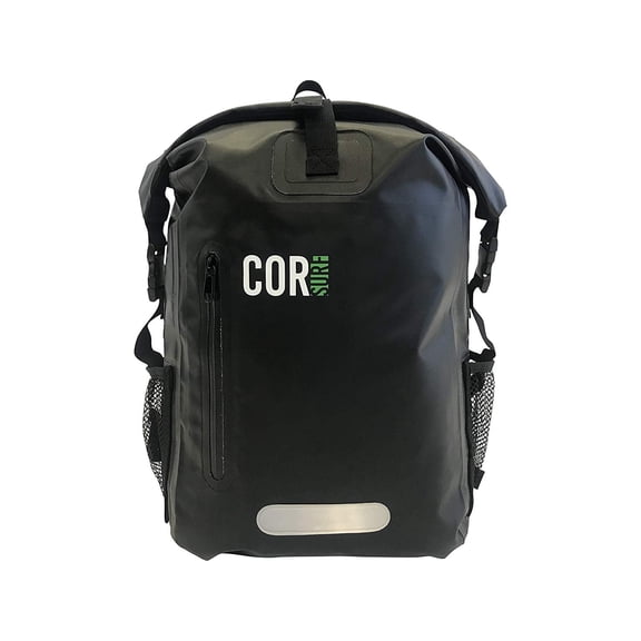 COR Surf Water Resistant Dry Bag Laptop Backpack for Water Sports (Black, 25L)