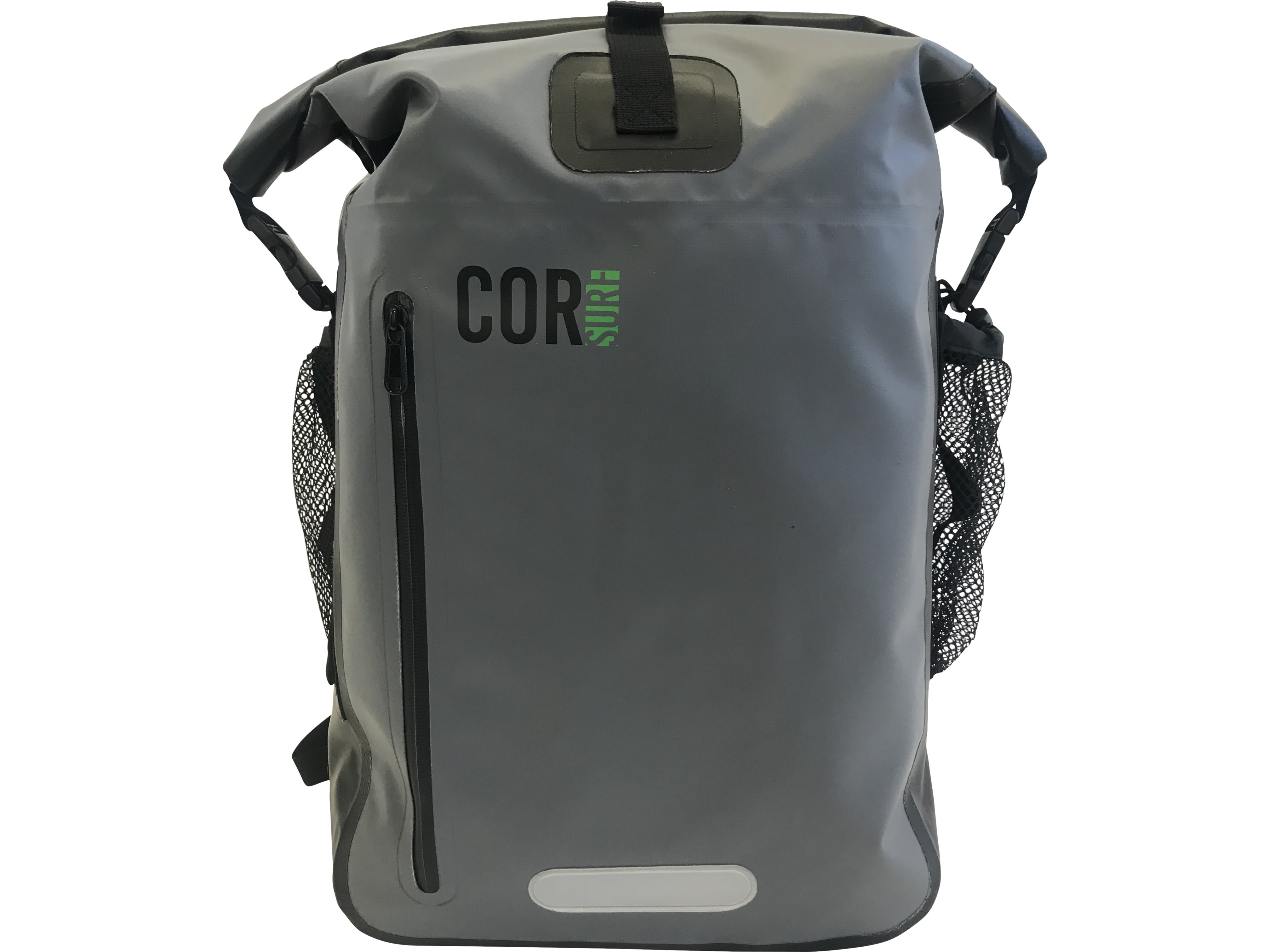 COR Surf Waterproof Dry Bag - Laptop Sleeve Front Zippered Pocket & Storage  Backpack - 40L Grey