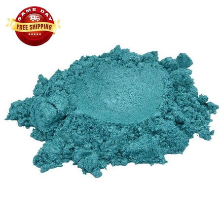 CORAL REEF BLUE TURQUOISE MICA COLORANT PIGMENT POWDER COSMETIC GRADE 1 OZ
