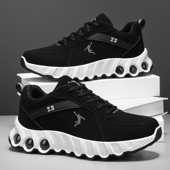 CORASUN Essential Black & White Sport Runners | Lightweight Breathable Cushioning | Versatile Athletic Shoes for Daily Workouts, Running & Casual Style