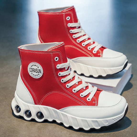 CORASUN Fashion High‑Top Platform Sneakers For Men Lace Up Versatile Daily Casual Footwear