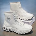 thumbnail image 1 of CORASUN Fashion High‑Top Platform Sneakers For Men Lace Up Versatile Daily Casual Footwear, 1 of 4