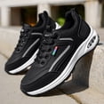 thumbnail image 1 of CORASUN Men's Black Faux Leather Fashion Sneakers, Durable Water-Resistant Soft Sole Casual Shoes for Men, Business Casual Office and Walking, 1 of 10