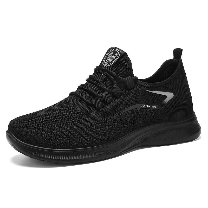 Men's Running Shoes Breathable Fly-knit Sneakers, Lightweight Non-Slip Athletic Tennis Shoes for Walking, Gym, Jogging & Casual Work