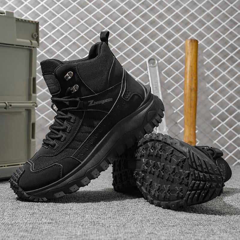 Born For Safety Black Knit High Top Techwear Tactical Work Boots Sneakers Sz 9 Outdoor High-top Best Tactical Boots – Techwear Official main image 4