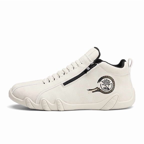 CORASUN Men's Waterproof Casual Shoes, Lightweight & Non-Slip, with Side Zipper, for Daily Wear, Hiking, Driving, High-Top Fashion Sneakers